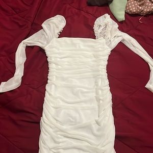 A white tight dress